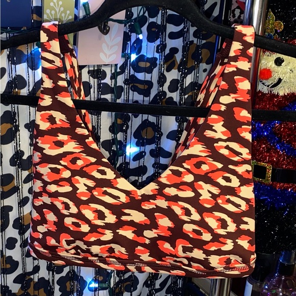AERIE LEOPARD PRINT SPORTS BRA - Picture 1 of 7